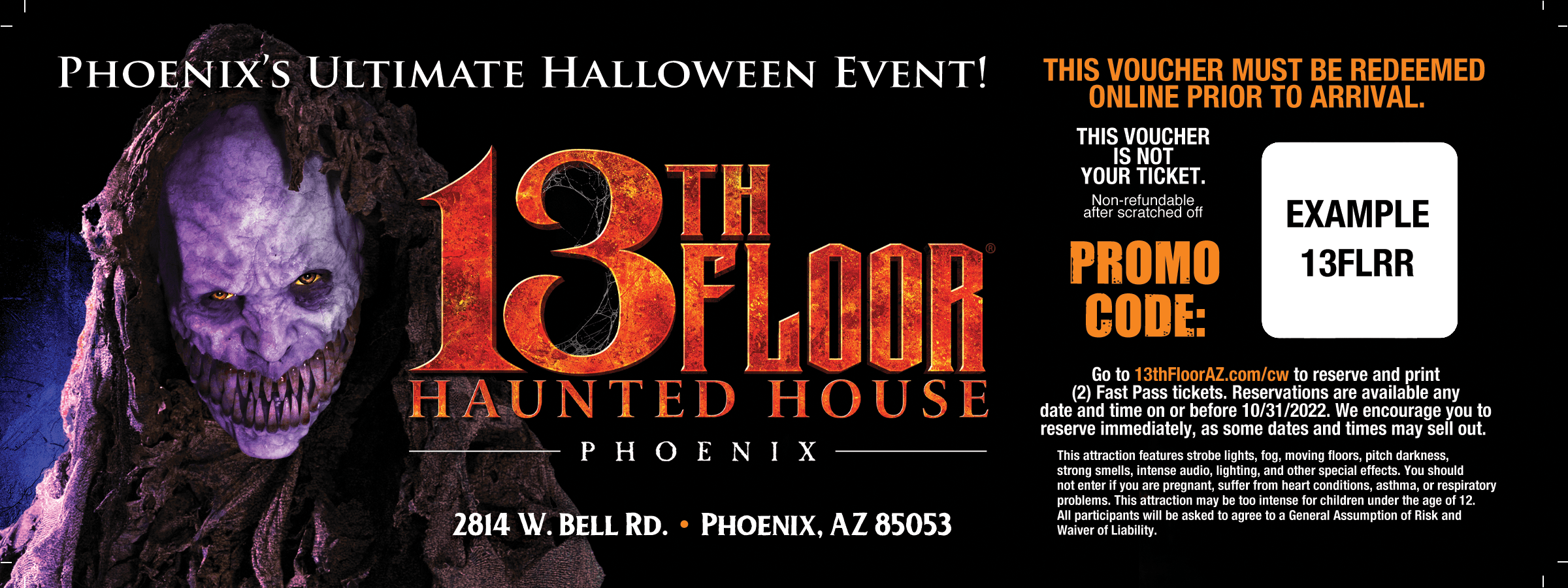 Redeem 13th Floor Haunted House Phoenix